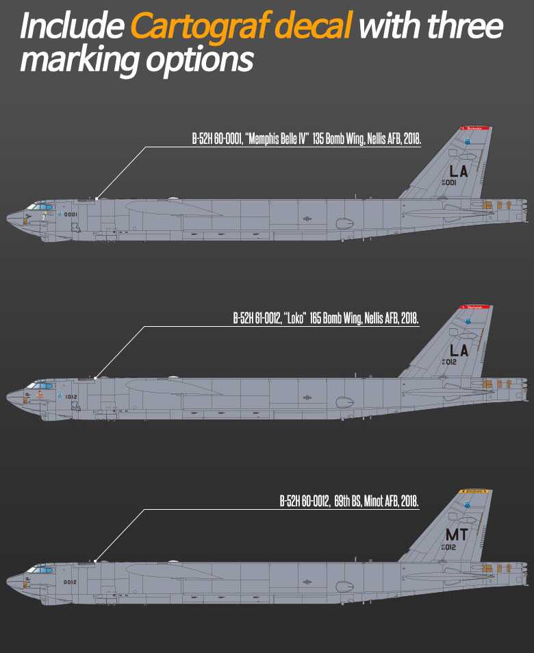 Model Kit letadlo 12622 - USAF B-52H 20th BS "Buccaneers" (1:144)