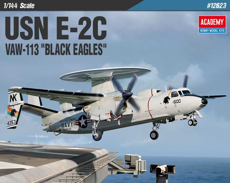 Model Kit lietadlo 12623 - USN E-2C VAW-113 "BLACK EAGLES" (1:144) 36-12623