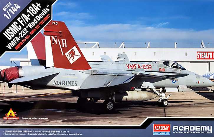 Model Kit lietadlo 12627 - USMC F/A-18A+ VMFA-232 "Red Devils" (1:144) 36-12627
