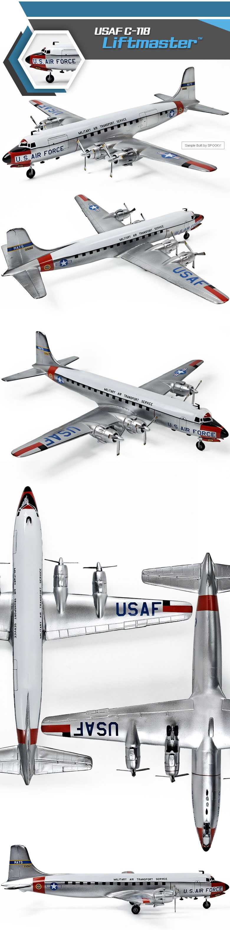 Model Kit letadlo 12634 - USAF C-118 Liftmaster (1:144)