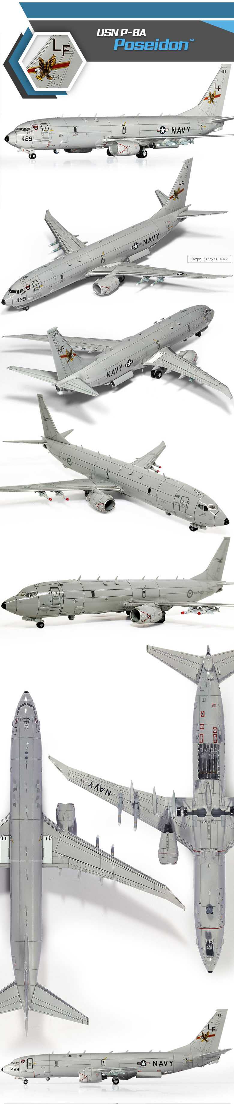 Model Kit letadlo 12635 - USN P-8A Poseidon (1:144)