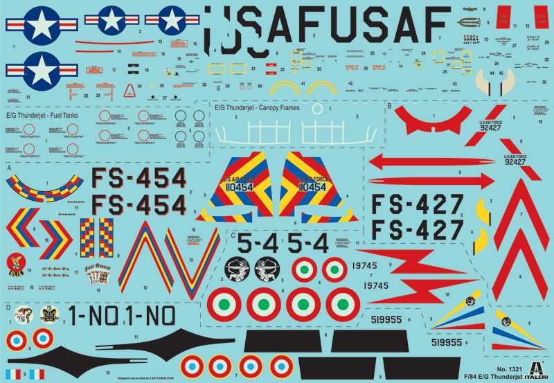 Model Kit letadlo 1321 - F/84G THUNDERJET(1:72)