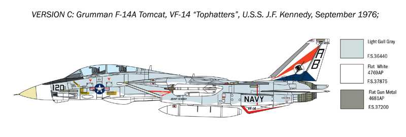 Model Kit letadlo 1414 - F-14A Tomcat (1:72)