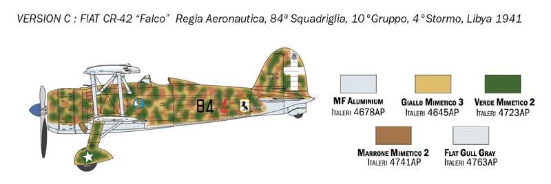 Model Kit letadlo 1437 - FIAT CR.42 Falco (1:72)