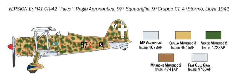 Model Kit letadlo 1437 - FIAT CR.42 Falco (1:72)