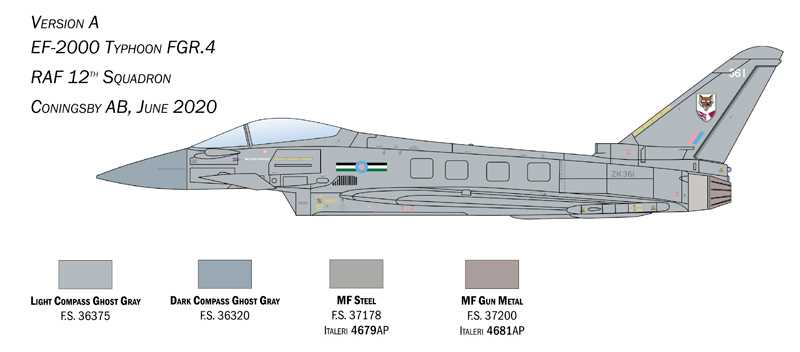 Model Kit letadlo 1457 - Eurofighter Typhoon EF-2000 "In R.A.F. Service" (1:72)
