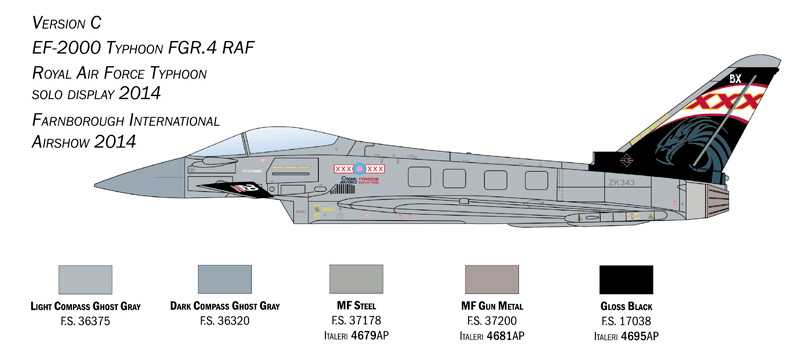 Model Kit letadlo 1457 - Eurofighter Typhoon EF-2000 "In R.A.F. Service" (1:72)