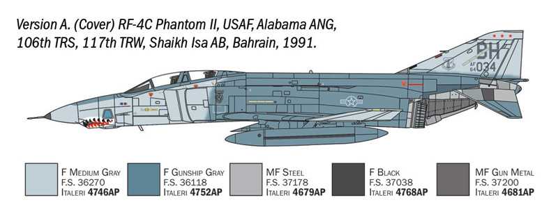 Model Kit letadlo 1477 - RF-4 C/E Phantom II (1:72)