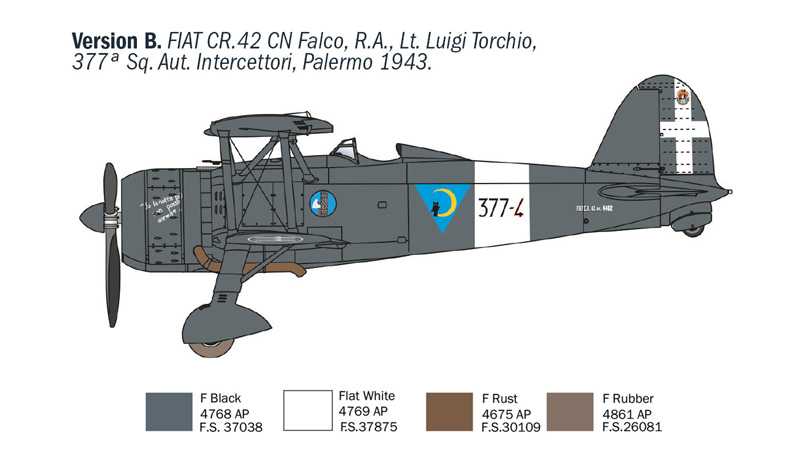 Model Kit letadlo 1485 - FIAT CR.42 CN "Falco" Night Fighter (1:72)