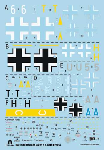 Model Kit letadlo 1488 - Do 217K with Fritz X (1:72)