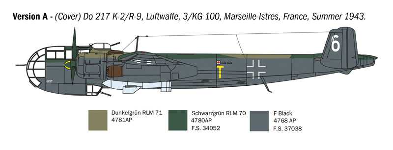 Model Kit letadlo 1488 - Do 217K with Fritz X (1:72)