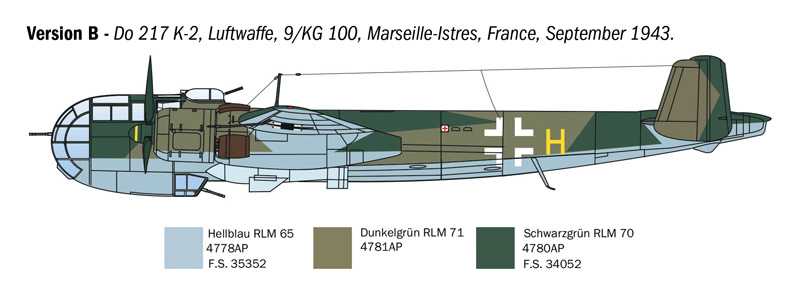 Model Kit letadlo 1488 - Do 217K with Fritz X (1:72)