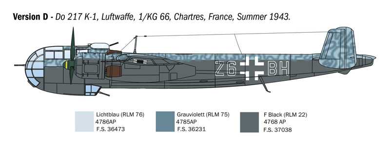 Model Kit letadlo 1488 - Do 217K with Fritz X (1:72)