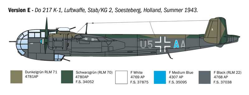 Model Kit letadlo 1488 - Do 217K with Fritz X (1:72)