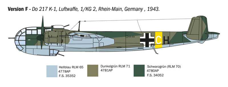 Model Kit letadlo 1488 - Do 217K with Fritz X (1:72)