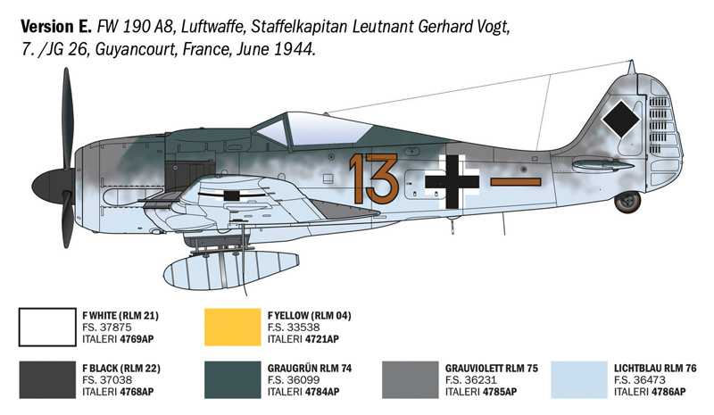 Model Kit letadlo 1490 - Focke-Wulf Fw 190 A-8/F Aces (1:72)
