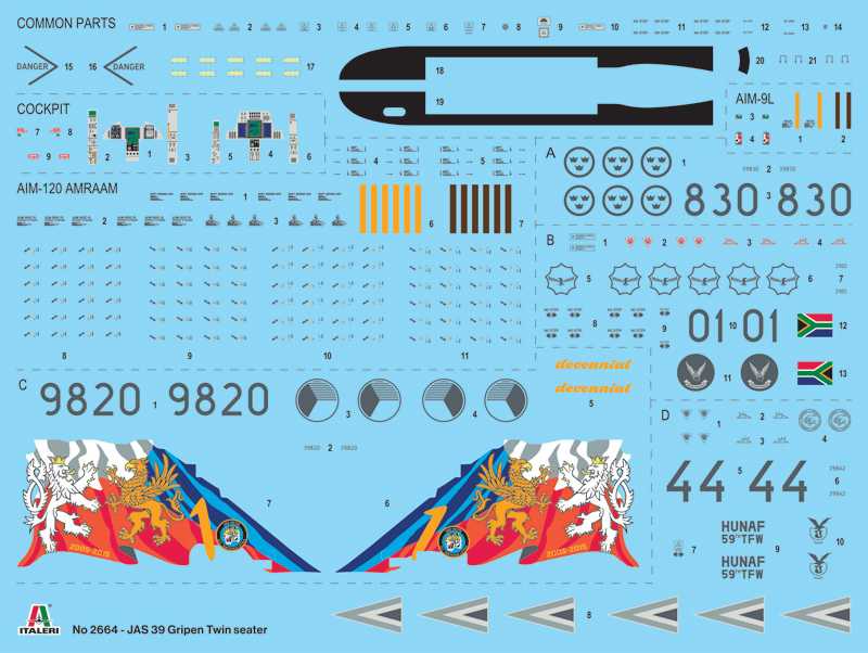Model Kit letadlo 2664 - JAS 39 GRIPEN TWIN SEATER (1:48)
