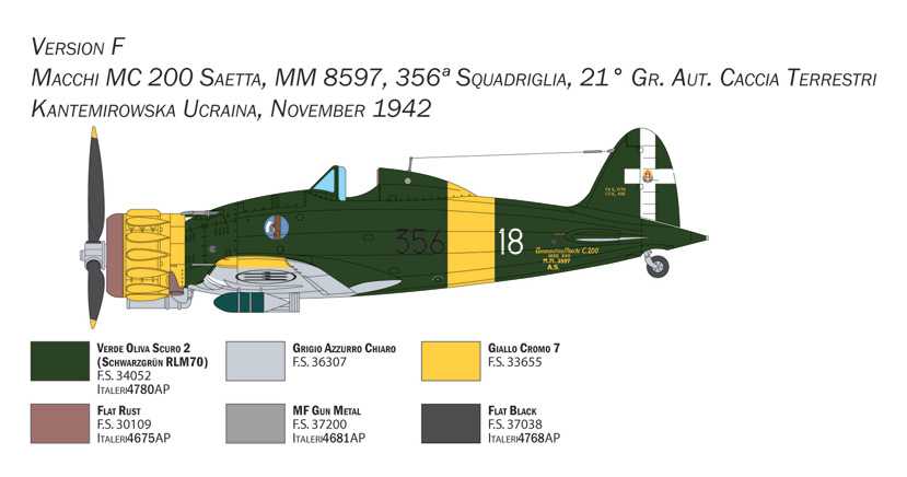Model Kit letadlo 2767 - MACCHI MC.200 XXI serie (1:48)