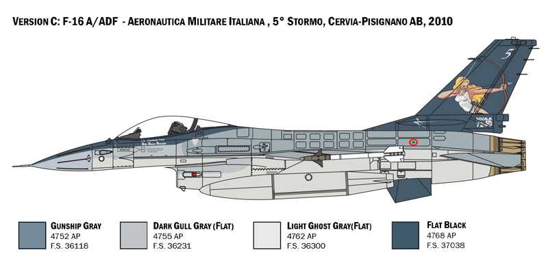 Model Kit letadlo 2786 - F-16A Fighting Falcon (1:48)