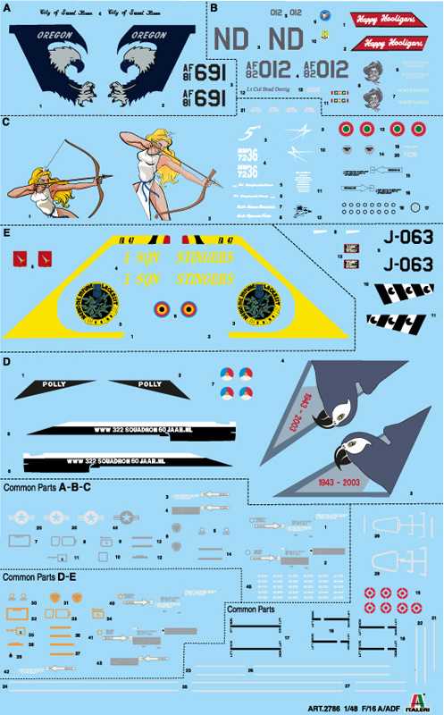Model Kit letadlo 2786 - F-16A Fighting Falcon (1:48)