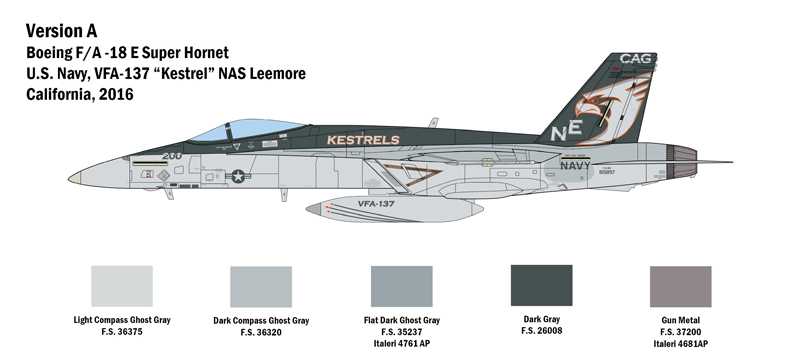 Model Kit letadlo 2791 - F/A-18 E SUPER HORNET (1:48)