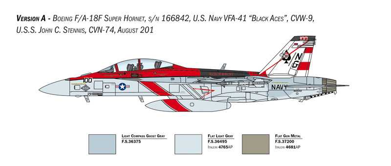 Model Kit letadlo 2823 - F/A-18F Hornet U.S. Navy Special Colors (1:48)