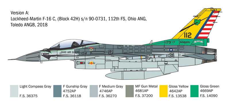 Model Kit letadlo 2825 - F-16C Fighting Falcon (1:48)