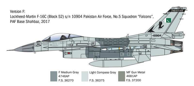 Model Kit letadlo 2825 - F-16C Fighting Falcon (1:48)