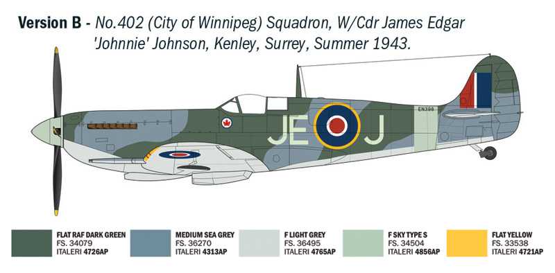 Model Kit letadlo 2843 - Spitfire Mk. IX Aces (1:48)