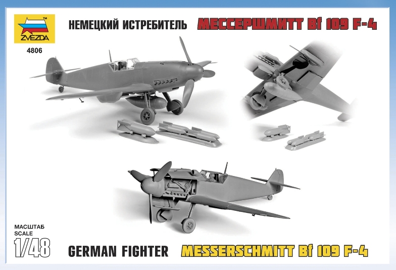 Model Kit letadlo 4806 - Messerschmitt Bf-109 F4 (1:48)