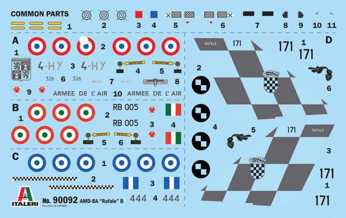 Model Kit letadlo 90092 - Rafale B (1:72)