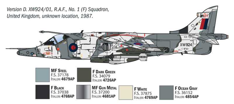 Model Kit letadlo 91278 - Harrier GR.3 "Winter Camo" (1:72)