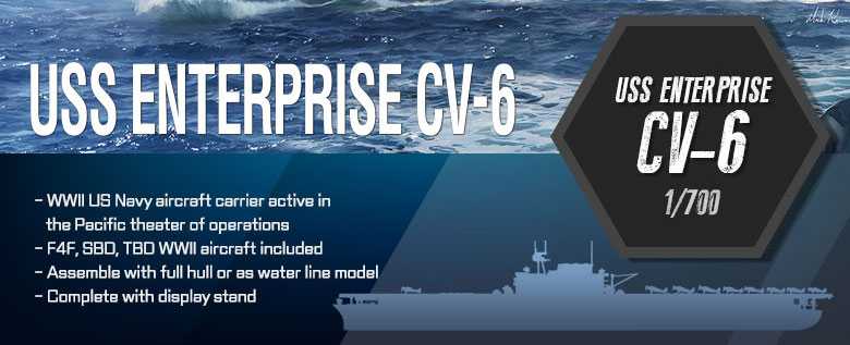 Model Kit loď 14409 - USS Enterprise CV-6 "Batte of Midway" (1:700)