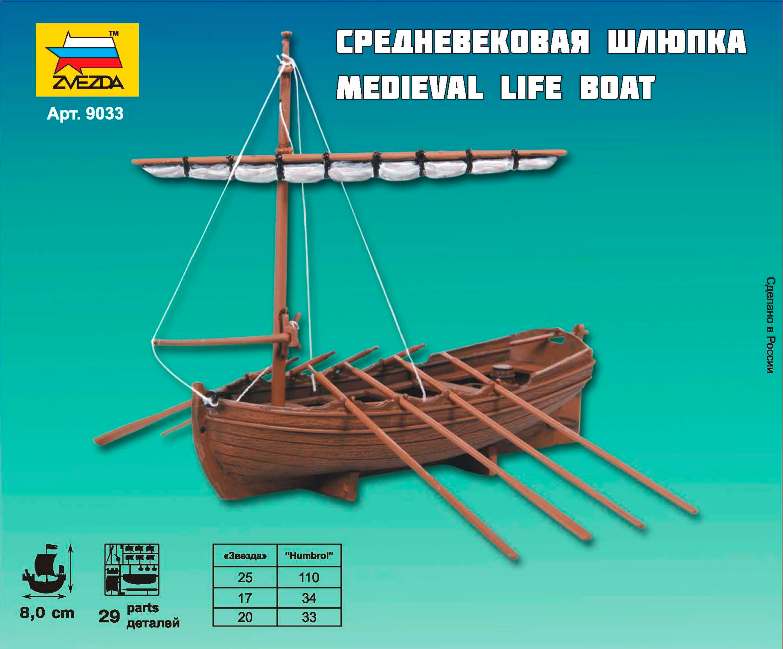 Model Kit loď 9033 - Medieval Life Boat (1:72)