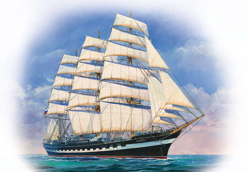 Model Kit loď 9045 - "Kruzenshtern" Sailingship (1:200)
