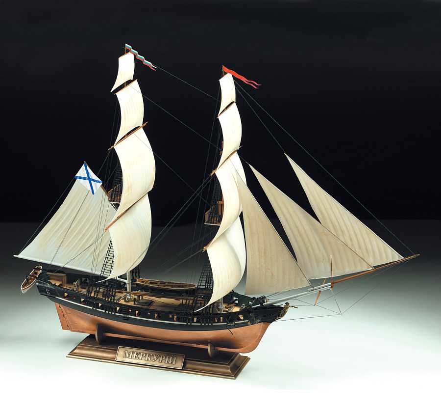 Model Kit loď 9067 - Russian brig Merkurii 19th cty. (1:100)