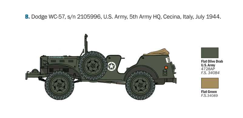 Model Kit military 0228 - Dodge WC56 Command Car (1:35)