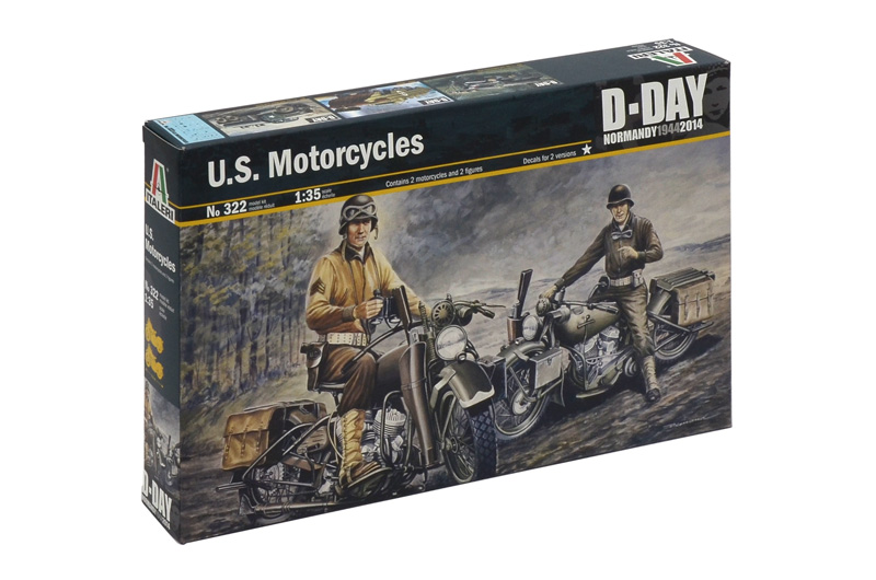 Model Kit military 0322 - U.S. MOTORCYCLES WW2 (1:35)