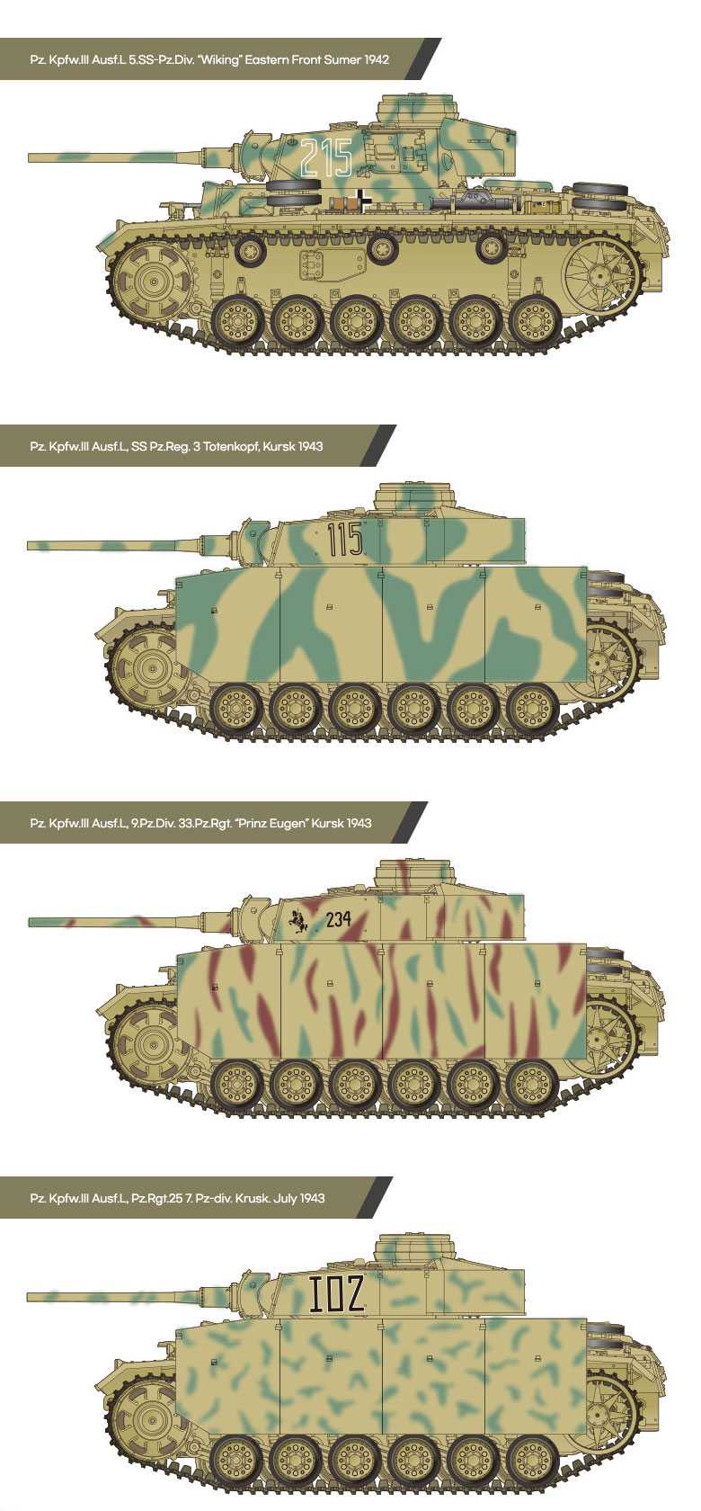 Model Kit military 13545 - German Panzer III Ausf.L "Battle of Kursk" (1:35)