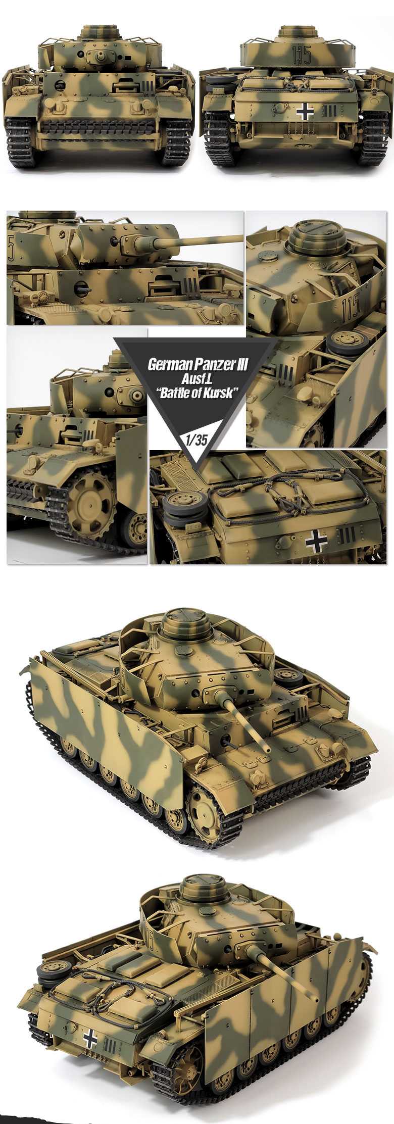 Model Kit military 13545 - German Panzer III Ausf.L "Battle of Kursk" (1:35)