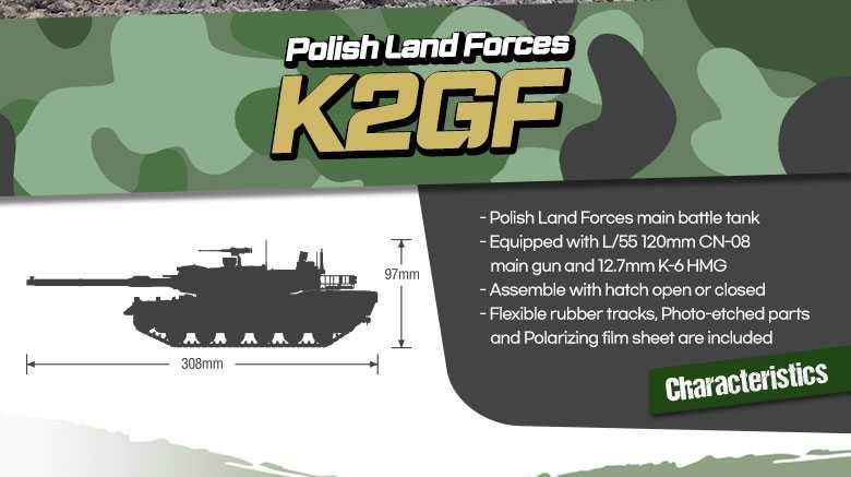 Model Kit military 13560 - Polish Land Forces K2GF (1:35)