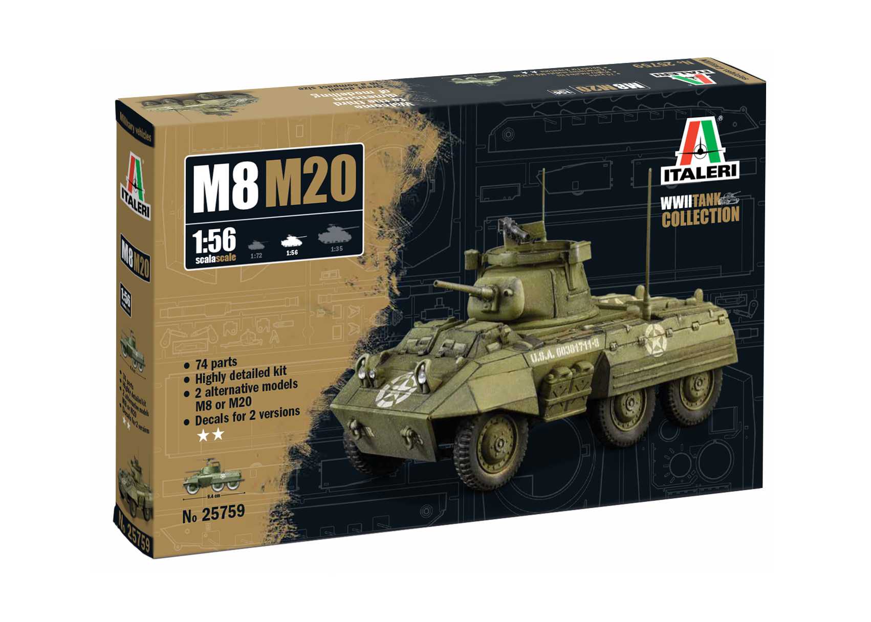 Model Kit military 25759 - M8/M20 (1:56) 33-25759