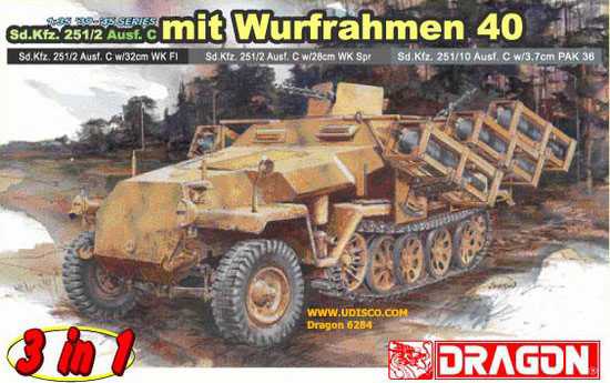 Model Kit military 6284 - Sd.Kfz.251 Ausf.C mit WURFRAHMEN 40 (1:35) 34-6284