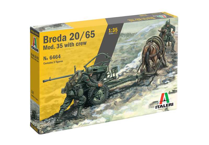 Model Kit military 6464 - HORSE DRAWN BREDA 20/65 W/SERVANTS (1:35) 33-6464