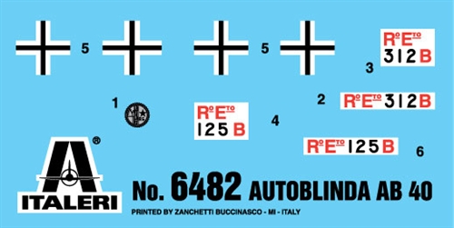 Model Kit military 6482 - Autoblinda AB 40 (1:35)