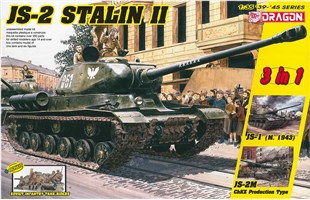 Model Kit military 6537 - JS-2 Stalin II (3 in 1) + Soviet Infantry Tank Riders (1:35)
