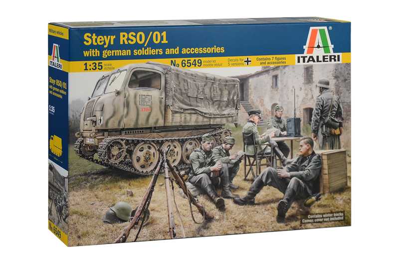 Model Kit military 6549 - STEYR RSO / 01 with GERMAN SOLDIERS (1:35) 33-6549