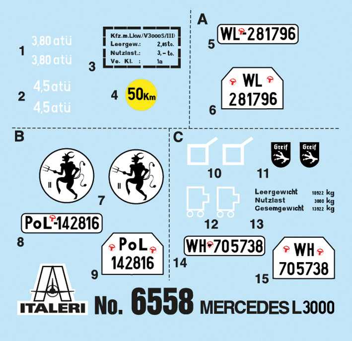 Model Kit military 6558 - Mercedes-Benz L3000 S (1:35)