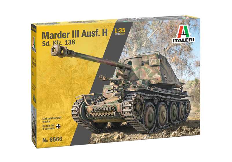 Model Kit military 6566 - Sd.Kfz 138 Ausf. H Marder III with crew (1:35) 33-6566