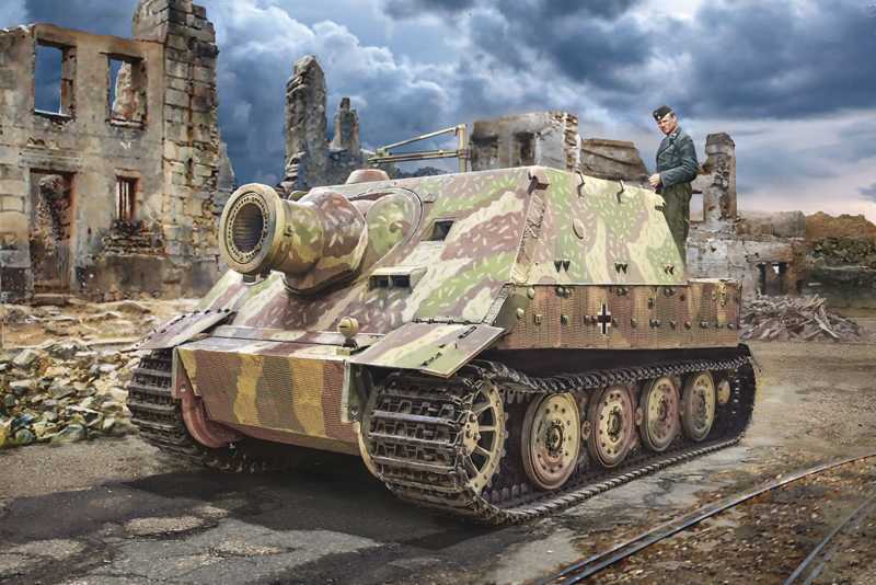 Model Kit military 6573 - 38 cm RW 61 auf STURMMORSER TIGER (1:35)